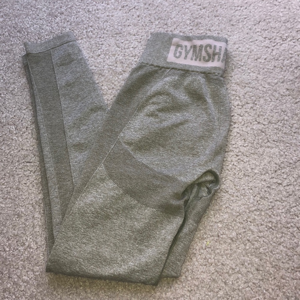 Gymshark high waisted flex leggings khaki green